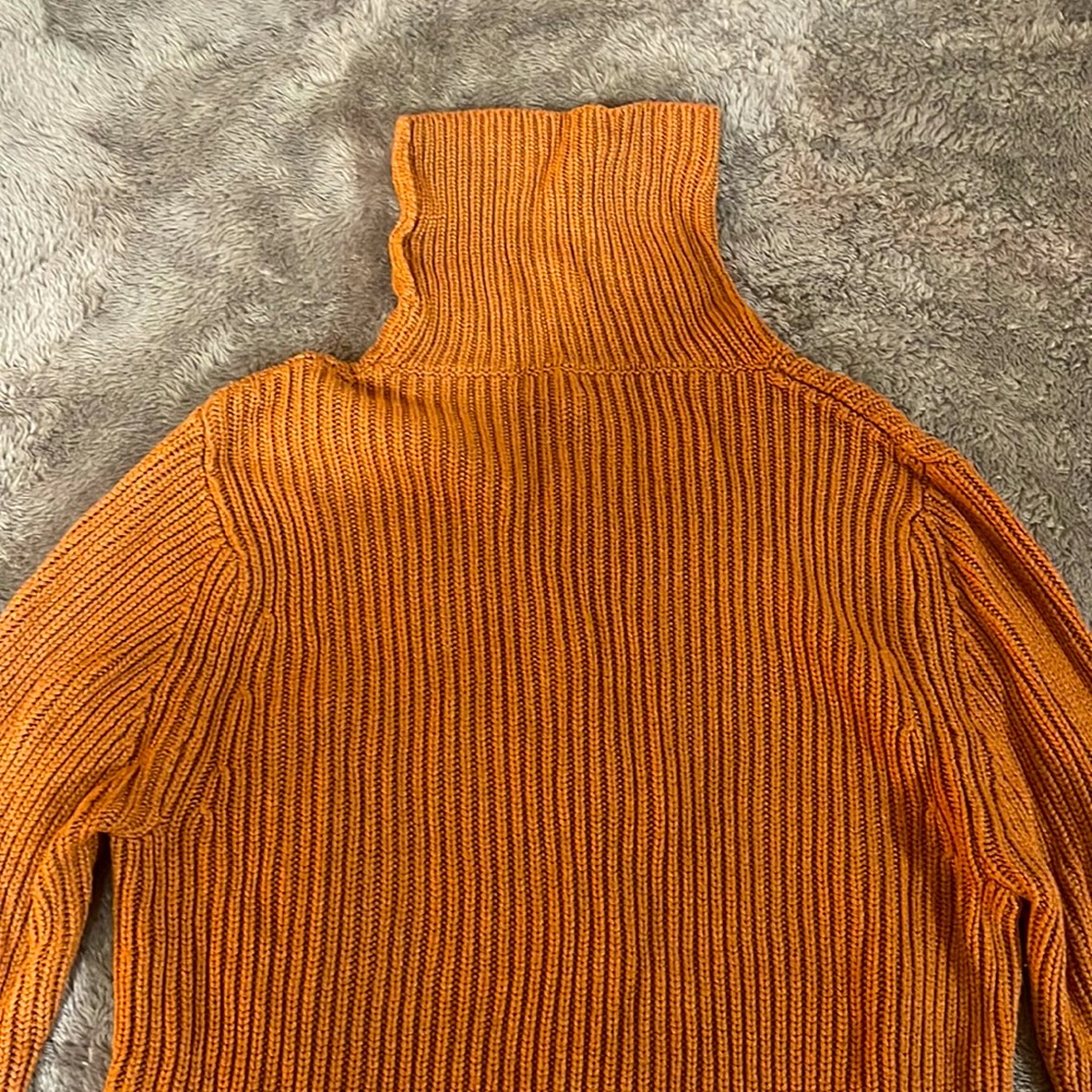 Burnt Orange Turtleneck Sweater